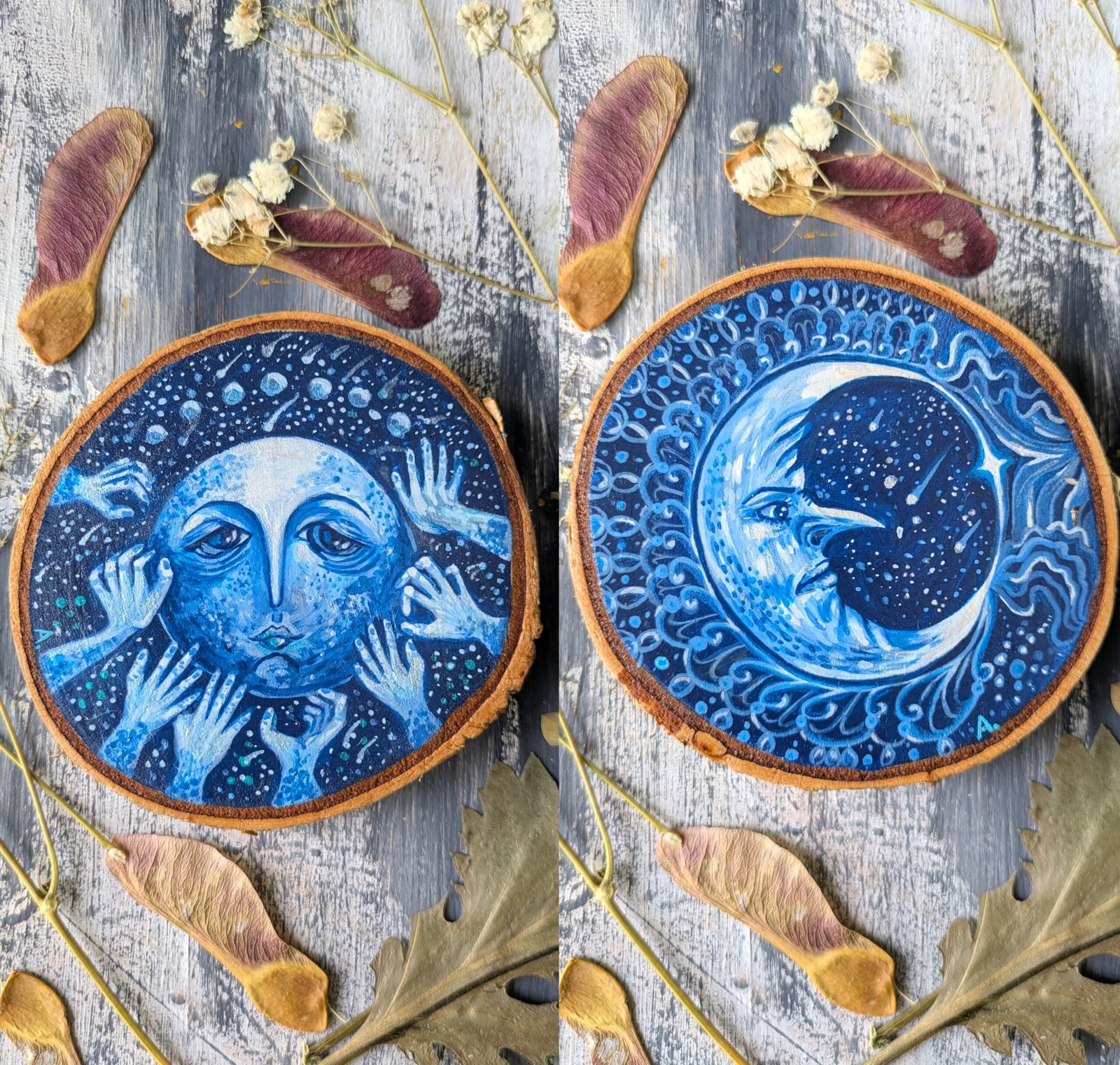 The phases of the moon