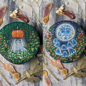 Ghost Pumpkin/ Ghost celebrating the moon